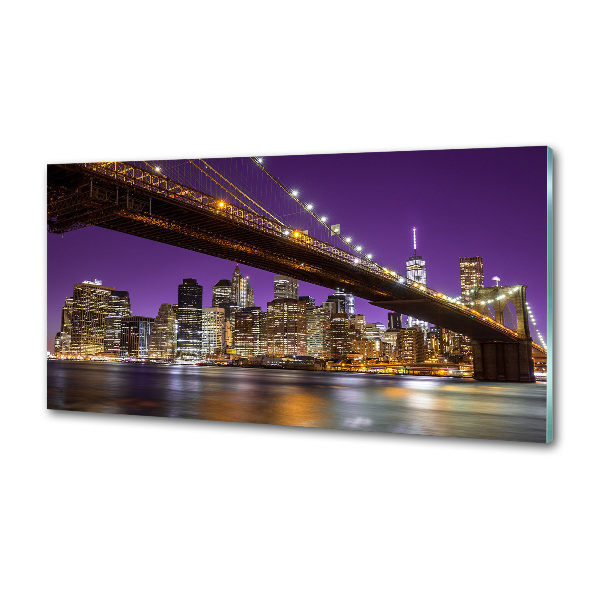 Rivestimento parete cucina con motivo Manhattan di notte