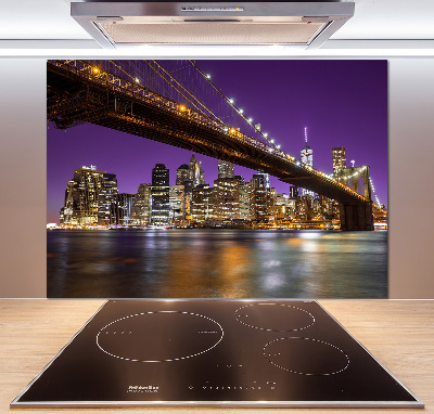 Rivestimento parete cucina con motivo Manhattan di notte