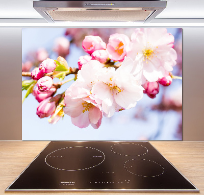 Pannello retrocucina con motivo Fiori di ciliegio