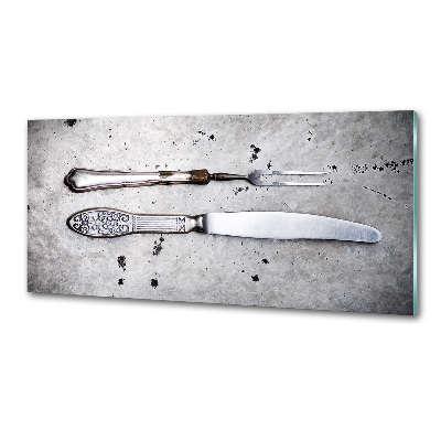 Pannello paraschizzi cucina con motivo posate