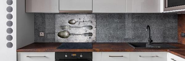 Rivestimento parete cucina con motivo a posate per cucina