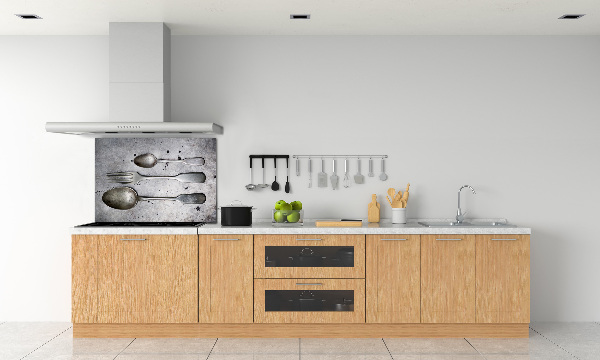Rivestimento parete cucina con motivo a posate per cucina