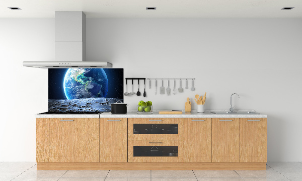 Pannello retrocucina con stampa del pianeta Terra