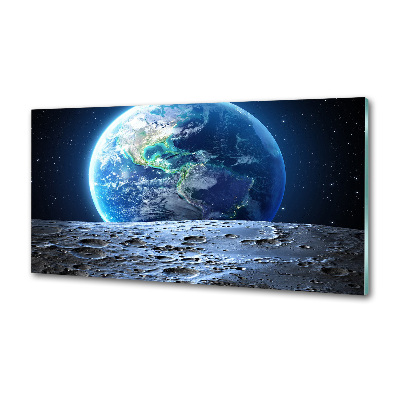 Pannello retrocucina con stampa del pianeta Terra