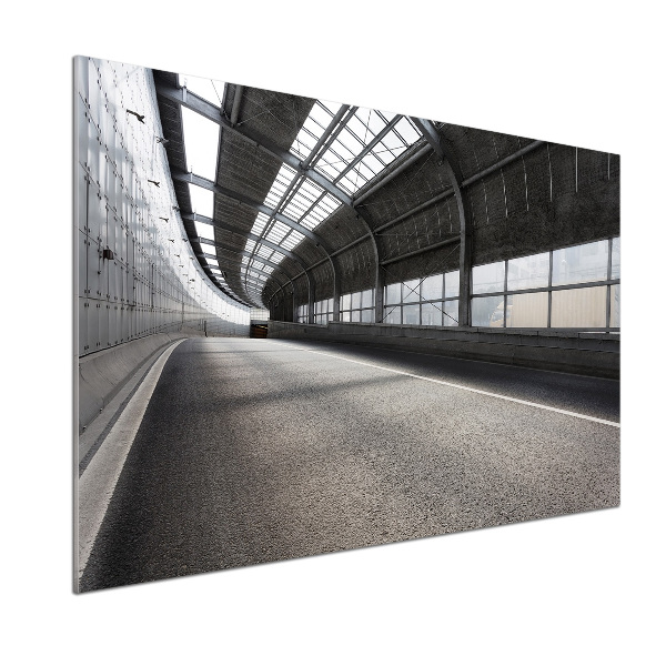 Pannello paraschizzi cucina con stampa raffigurante una strada in galleria