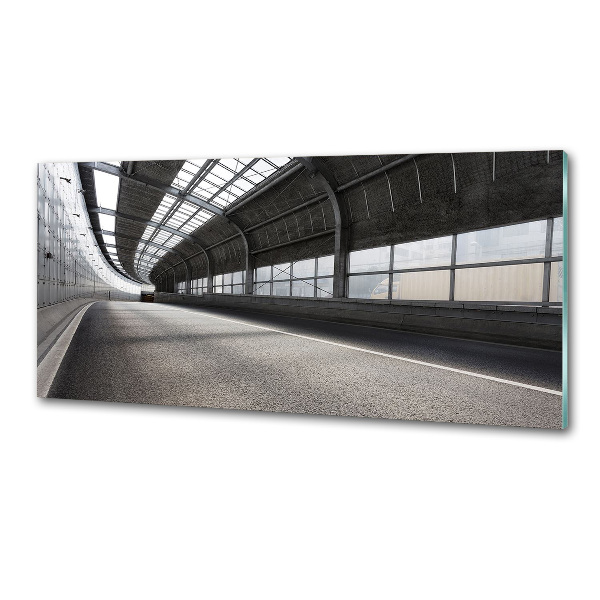 Pannello paraschizzi cucina con stampa raffigurante una strada in galleria