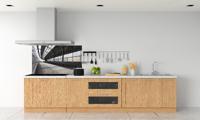 Pannello paraschizzi cucina con stampa raffigurante una strada in galleria