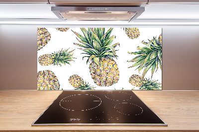 Rivestimento parete cucina con motivo ananas