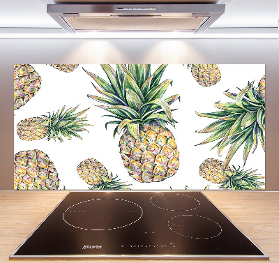 Rivestimento parete cucina con motivo ananas