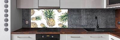 Rivestimento parete cucina con motivo ananas