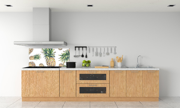 Rivestimento parete cucina con motivo ananas