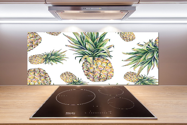 Rivestimento parete cucina con motivo ananas