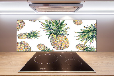 Rivestimento parete cucina con motivo ananas