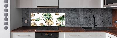 Rivestimento parete cucina con motivo ananas