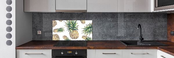 Rivestimento parete cucina con motivo ananas