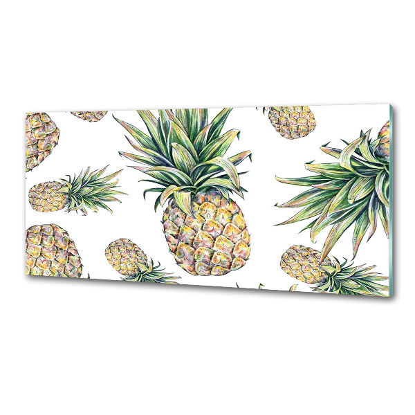 Rivestimento parete cucina con motivo ananas