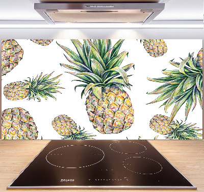 Rivestimento parete cucina con motivo ananas