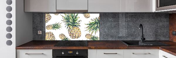 Rivestimento parete cucina con motivo ananas