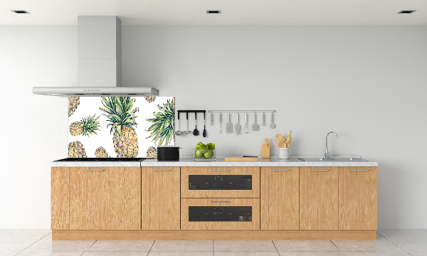 Rivestimento parete cucina con motivo ananas