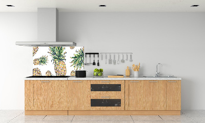 Rivestimento parete cucina con motivo ananas