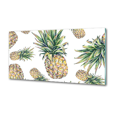 Rivestimento parete cucina con motivo ananas