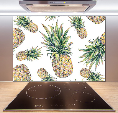 Rivestimento parete cucina con motivo ananas