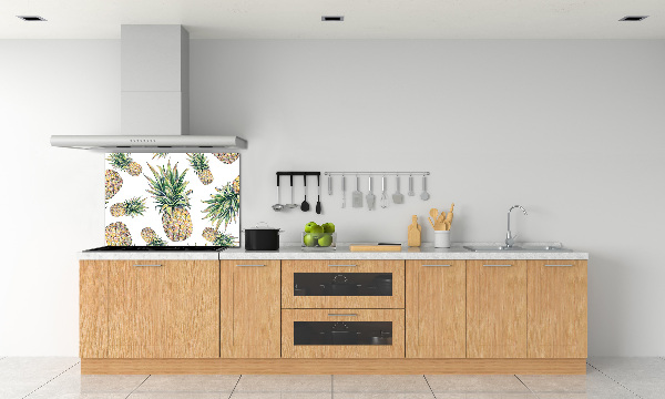 Rivestimento parete cucina con motivo ananas