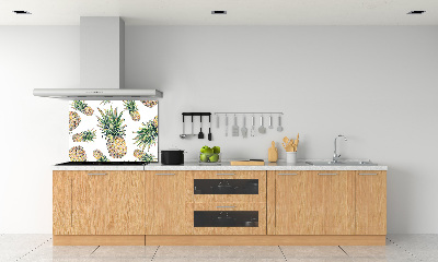 Rivestimento parete cucina con motivo ananas