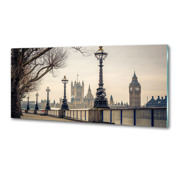 Rivestimento parete cucina con motivo 'Londra in autunno' per arredamento da cucina