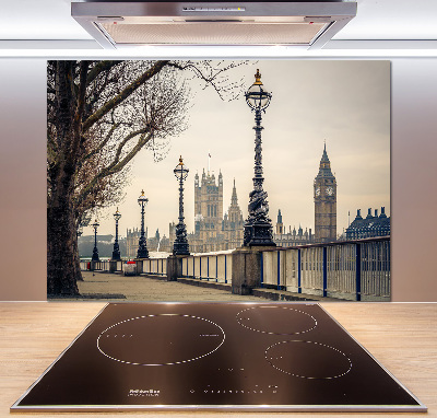 Rivestimento parete cucina con motivo 'Londra in autunno' per arredamento da cucina