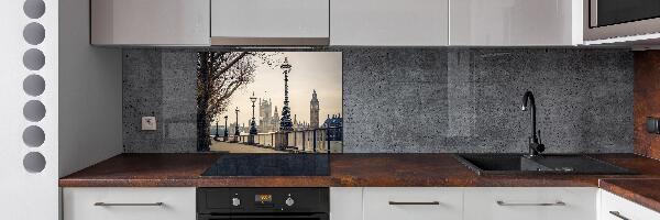 Rivestimento parete cucina con motivo 'Londra in autunno' per arredamento da cucina