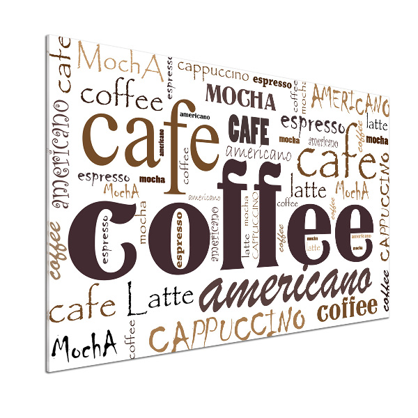 Pannello retrocucina con motivo e tonalità caffè