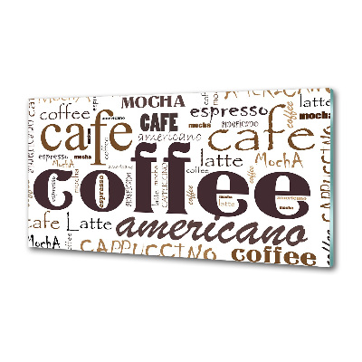 Pannello retrocucina con motivo e tonalità caffè