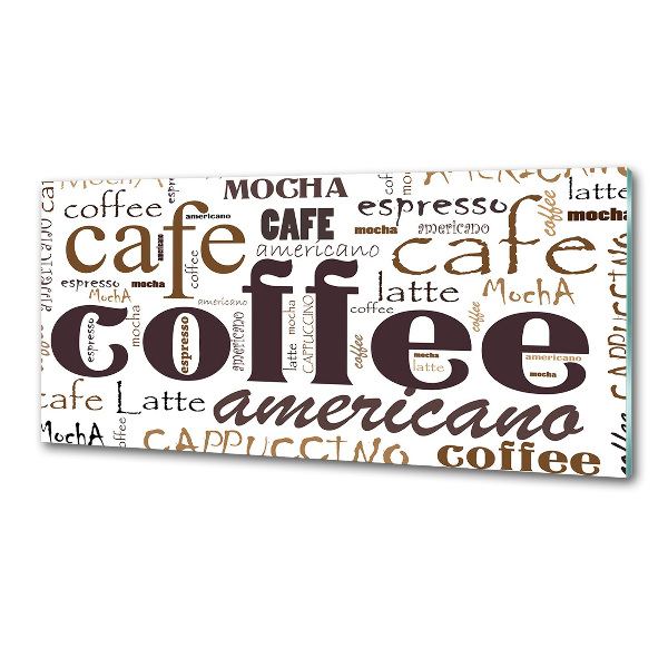 Pannello retrocucina con motivo e tonalità caffè