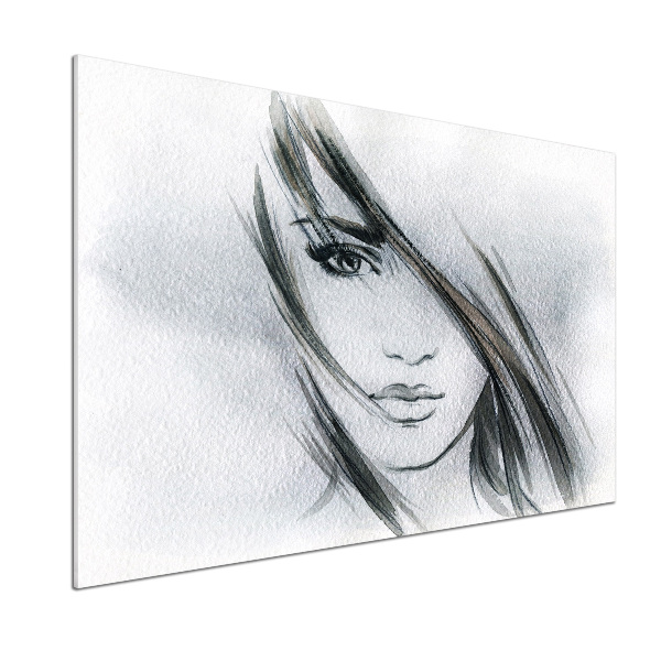 Pannello retrocucina con il ritratto di una donna