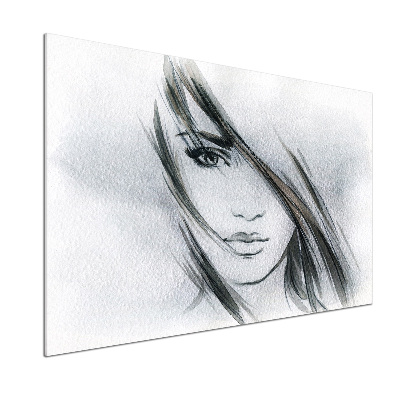 Pannello retrocucina con il ritratto di una donna