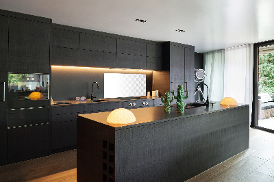 Rivestimento parete cucina con motivo a sfondo esagonale