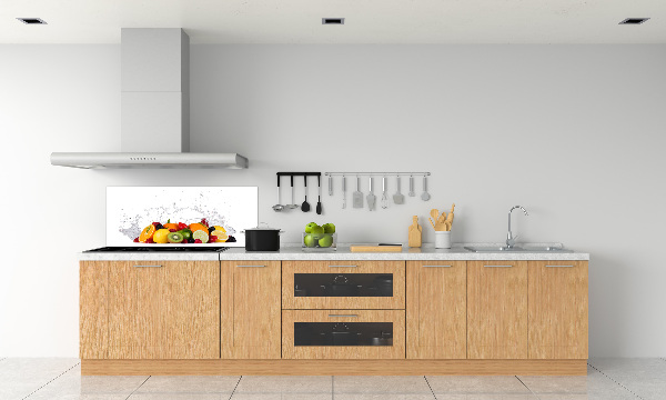 Rivestimento parete cucina con motivo frutta e acqua