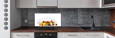 Rivestimento parete cucina con motivo frutta e acqua