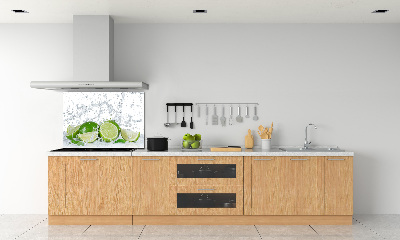 Pannello paraschizzi cucina con finitura Calce e acqua