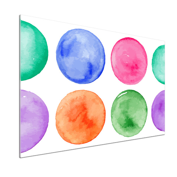 Pannello paraschizzi cucina con motivo a cerchi colorati