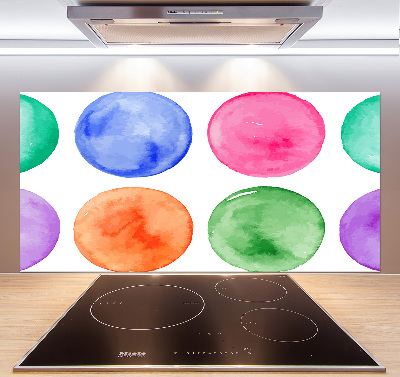 Pannello paraschizzi cucina con motivo a cerchi colorati