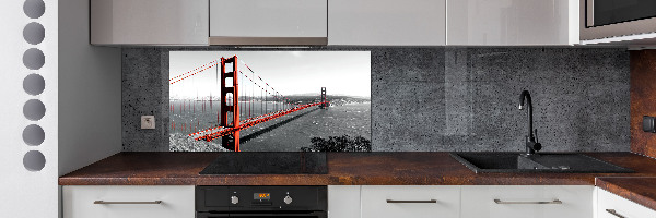 Pannello paraschizzi cucina con stampa del ponte di San Francisco
