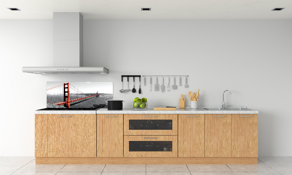 Pannello paraschizzi cucina con stampa del ponte di San Francisco