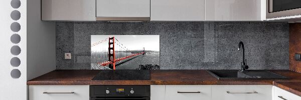 Pannello paraschizzi cucina con stampa del ponte di San Francisco