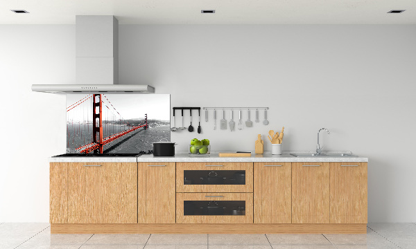 Pannello paraschizzi cucina con stampa del ponte di San Francisco
