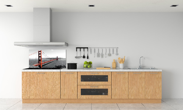 Pannello paraschizzi cucina con stampa del ponte di San Francisco