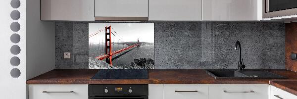 Pannello paraschizzi cucina con stampa del ponte di San Francisco