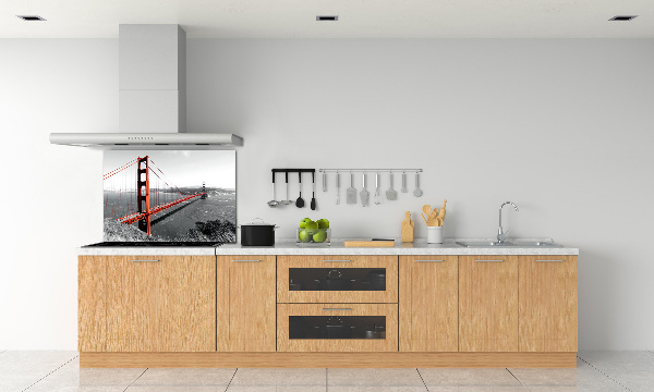 Pannello paraschizzi cucina con stampa del ponte di San Francisco