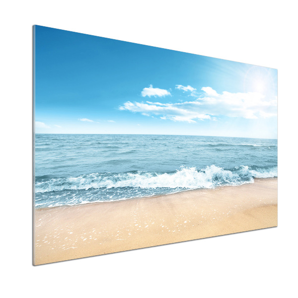 Rivestimento parete cucina con motivo spiaggia